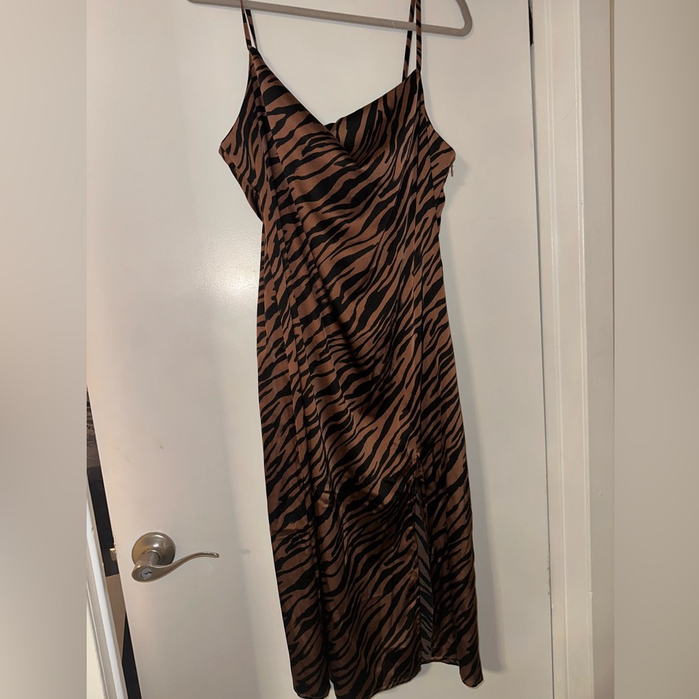 Silk zebra dress